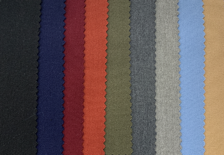 Multicolor flat suit fabric